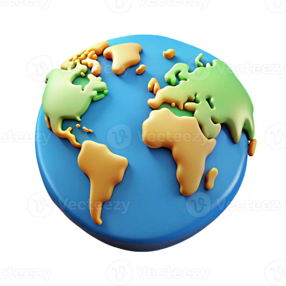 iconic elegant World map with highlighted continents. Flat color, single-weight stroke, minimal design with Scalable Design. elite png