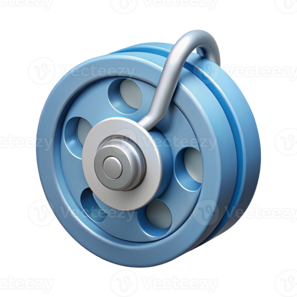 wonderful melancholic tropical Technical drawing of a pulley. Clean lines, scalable, single-weight stroke with Scalable Design. original png