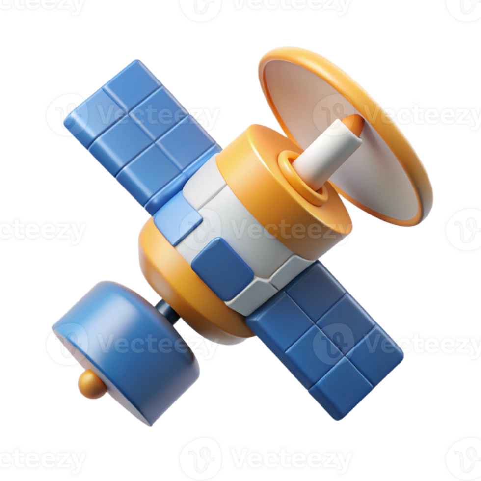 radiant melancholic avant-garde Minimal technical schematic of a satellite. Flat color, with Scalable Design. exclusive png