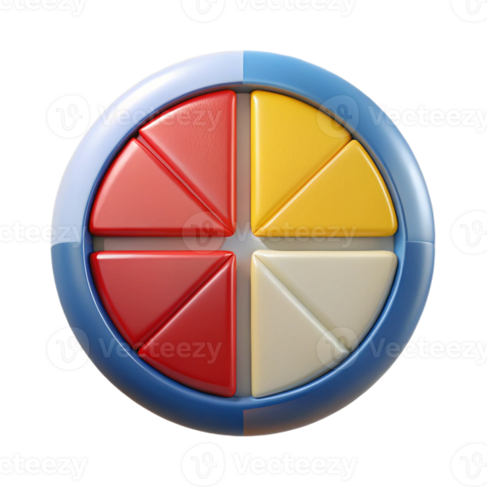stunning energetic surreal Circular badge divided into four sections. Geometric, symmetrical, with Scalable Design. 4K png