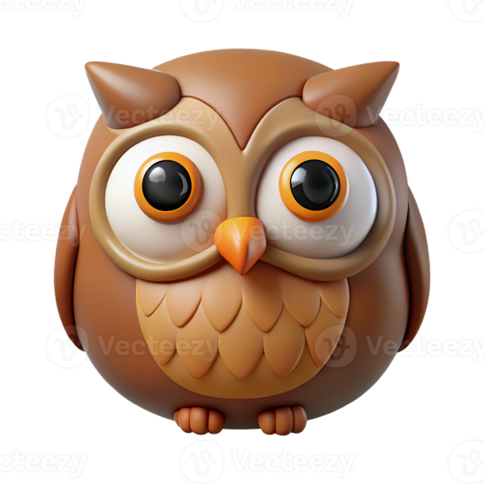 mesmerizing timeless Circular owl with large, round eyes. Clean lines, flat color, symmetrical with Scalable Design. png