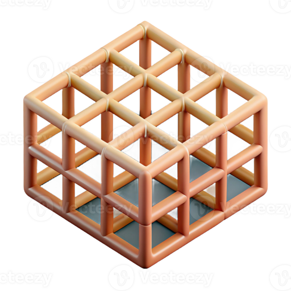 intense immaculate Geometric grid pattern, minimal, single-weight stroke, scalable, flat color with Scalable Design. professional png