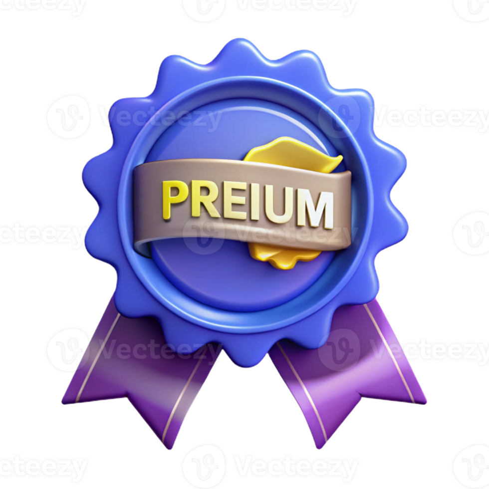joyful vibrant Ribbon badge with the text Premium . Clean lines, scalable, flat color with Scalable Design. impeccable png