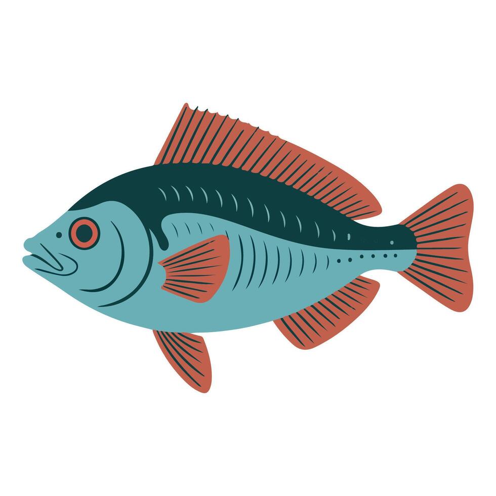 Fish flat illustration vector