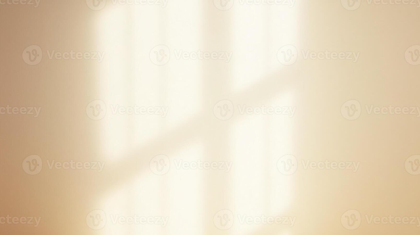 The image captures a serene scene of sunlight filtering through a window, casting intricate shadows on a smooth, beige surface. photo