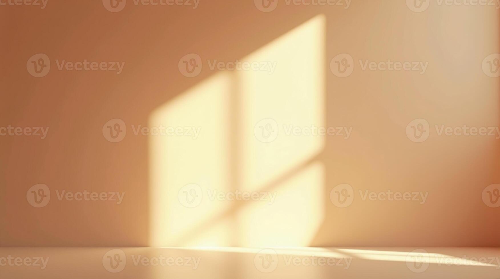 Window light casts a warm shadow on the smooth, beige surface. photo
