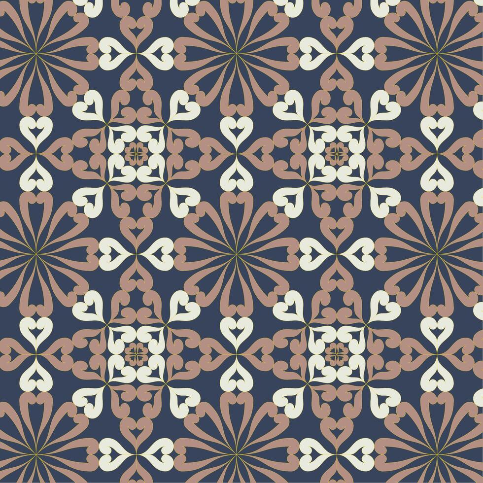 Truncated square tiling of batik tumpal vector