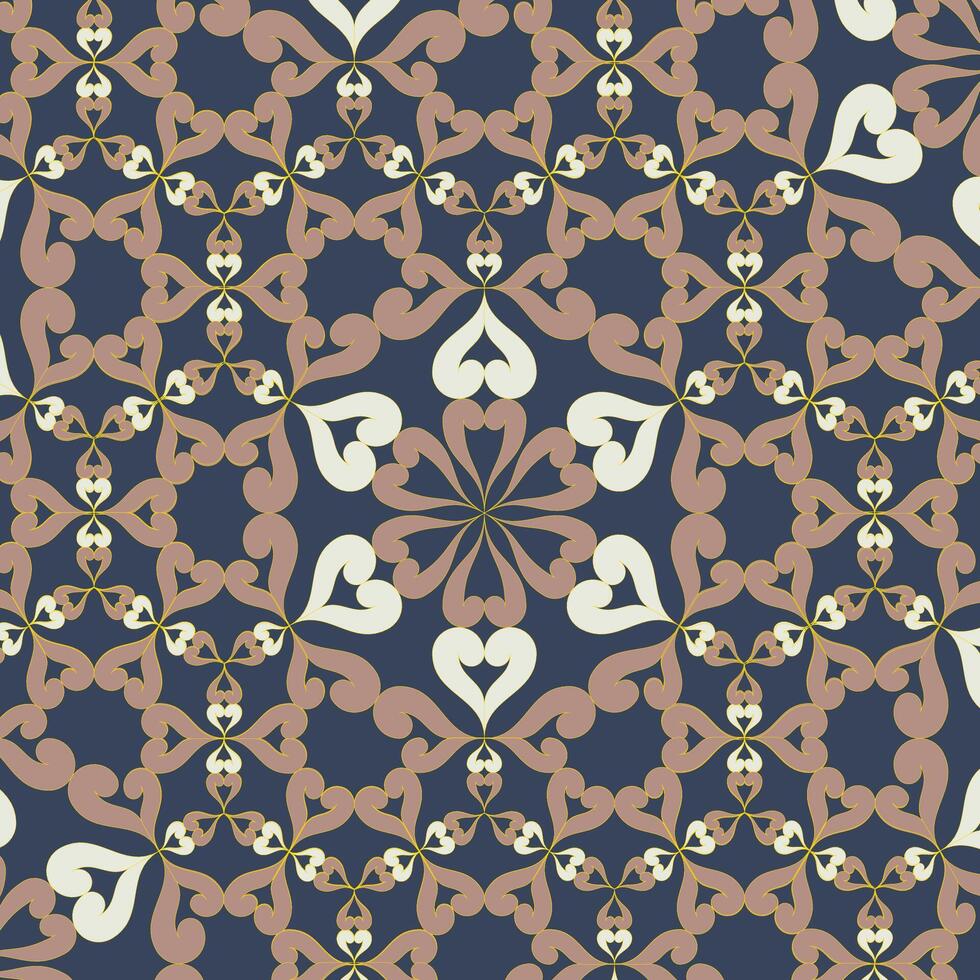 Hexagon and triangle tessellation of batik tumpal vector