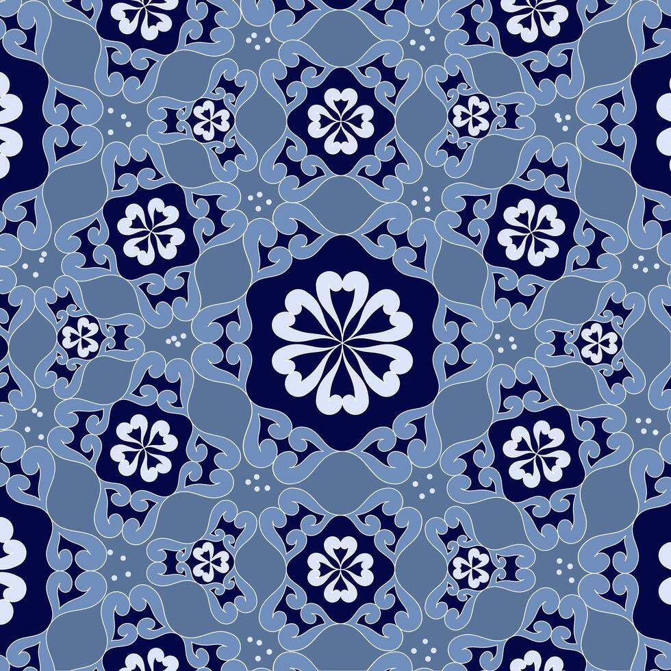 Batik mega mendung and batik tumpal fusion vector