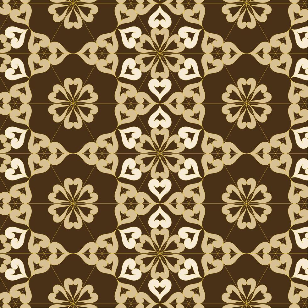 Hexagonal stripe pattern of batik tumpal vector