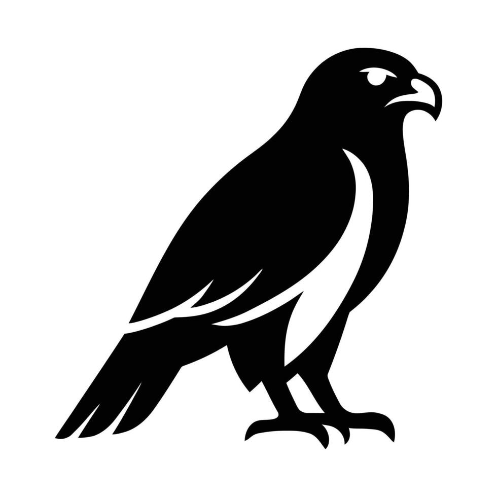 Bald Eagle in Mid-Flight, Majestic Bird Silhouette, Illustration of a Soaring Bald Eagle Silhouette vector