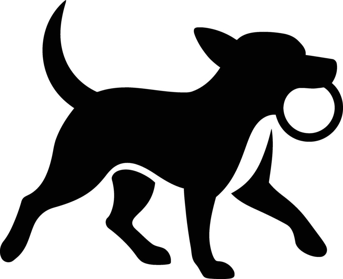Cartoon Dog Silhouette Art for Kids Products, Playful Puppy Outline for Design Assets. vector