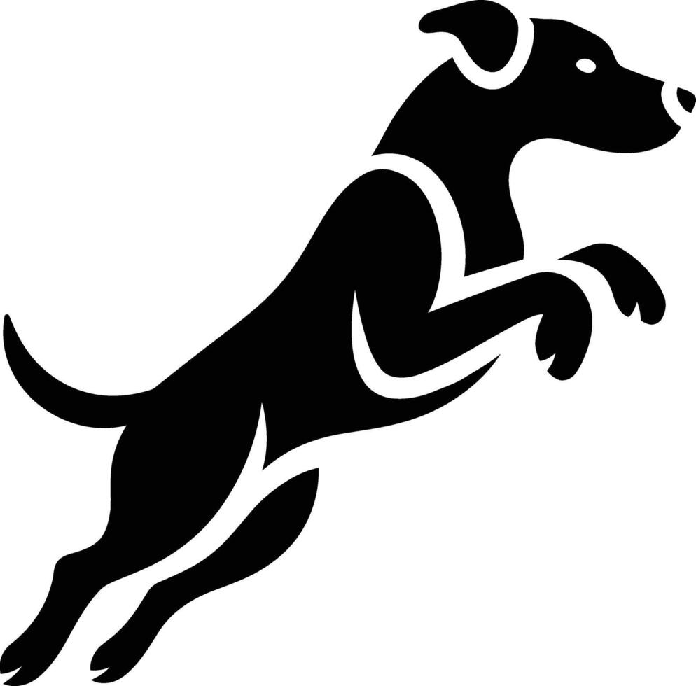 Silhouette of Dog for Merch and Ads, Dog Shape for Creative Templates. vector