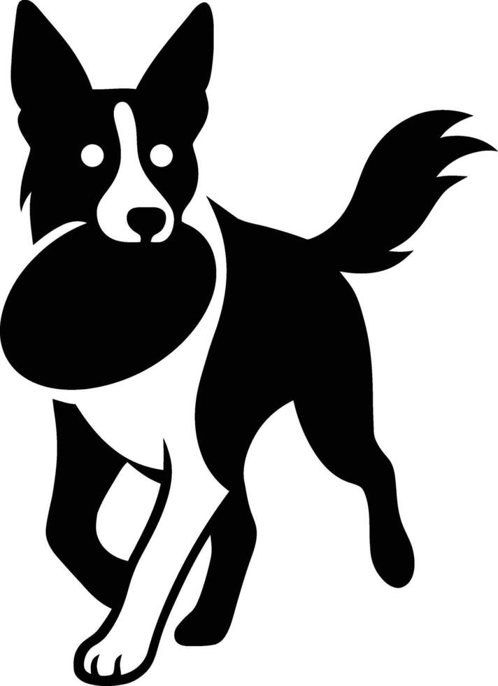 Clean Dog Silhouette Illustration for Creatives, Flat Dog Shape for Posters and Ads. vector