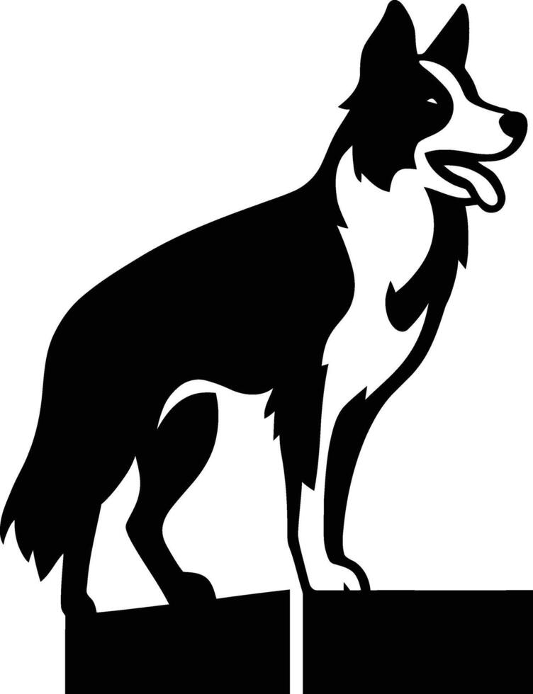 Silhouette Puppy Art for Pet Brands, Clean Dog Design for Online Stores. vector