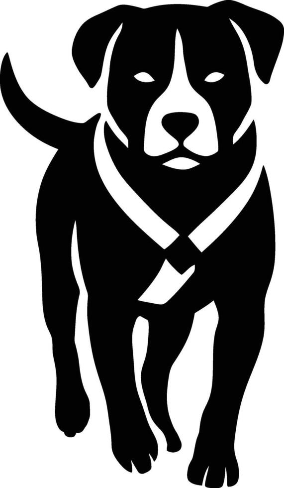 Outline Dog Silhouette for Web Graphics, Pet Lover Dog Art for Print Projects. vector