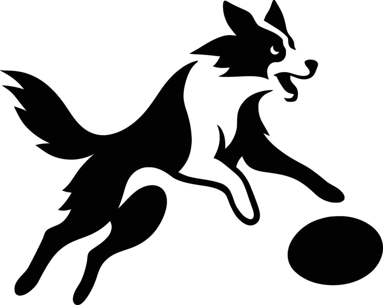Minimal Dog Silhouette for Product Packaging, Pet Outline for Print Use. vector