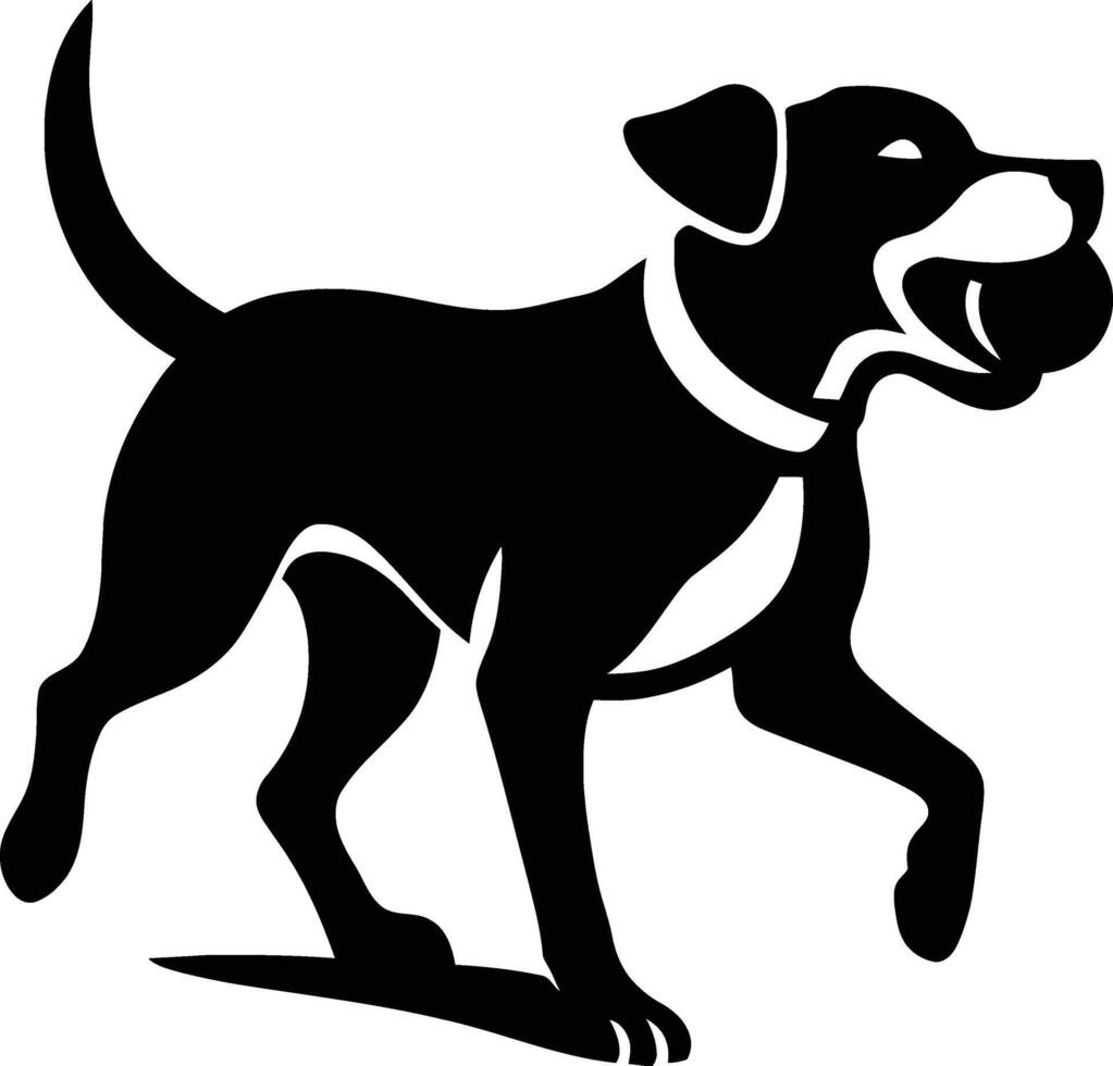 Cute Dog Shape Design for Social Media Graphics, Puppy Silhouette for Logo Concepts. vector
