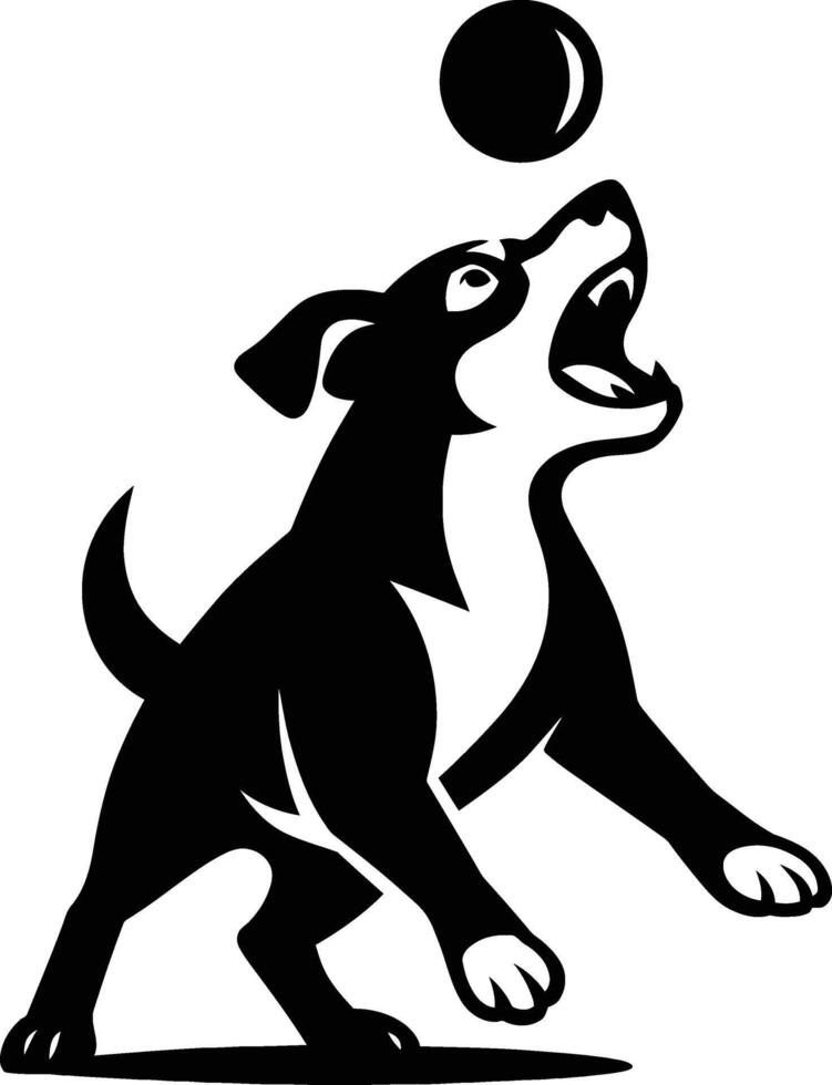 Cute Puppy Silhouette for Digital Use, Flat Dog Design for Pet Businesses. vector