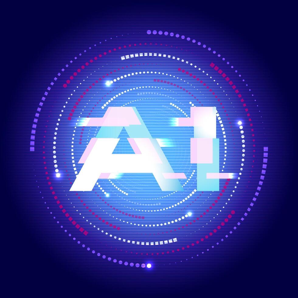 AI Vortex Digital Art in Motion vector