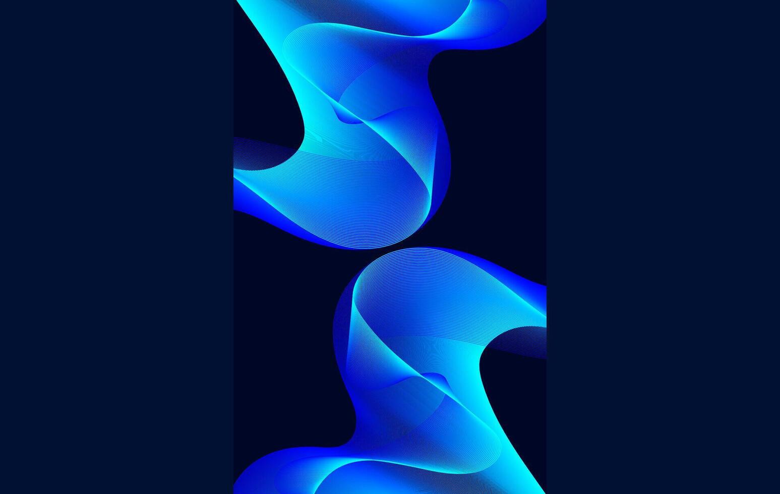 Abstract Blue Flowing Lines Wavy Background Wallpaper vector