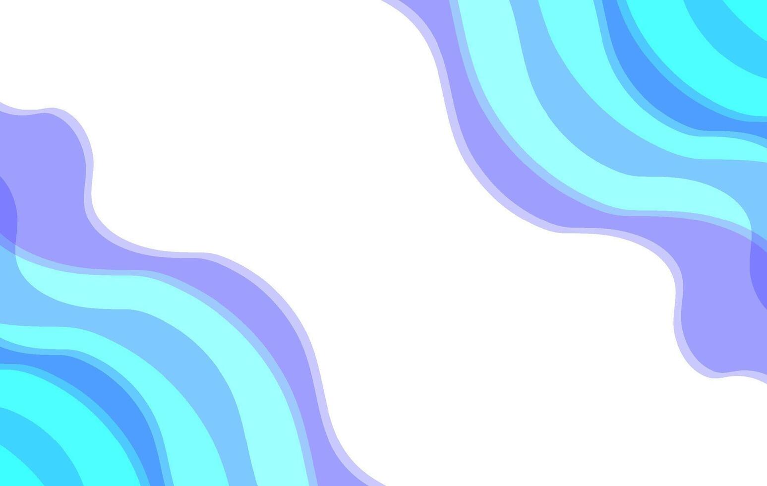 Abstract layered waves in shades of blue and cyan vector