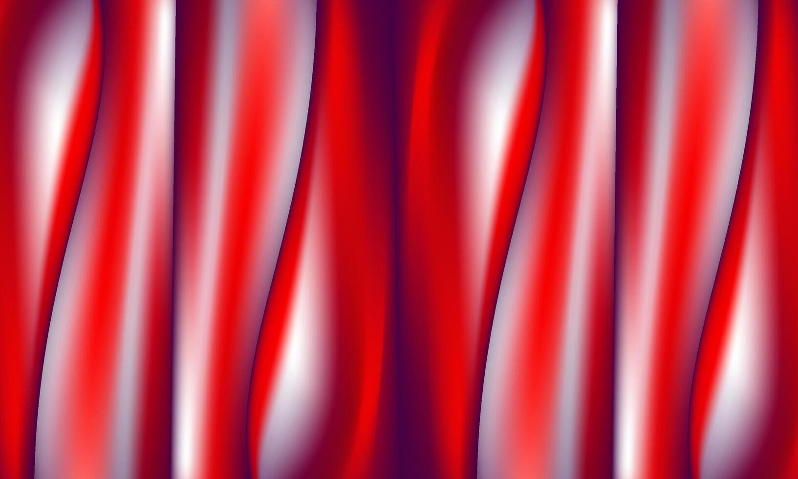 Red Curtain with Vertical Folds vector