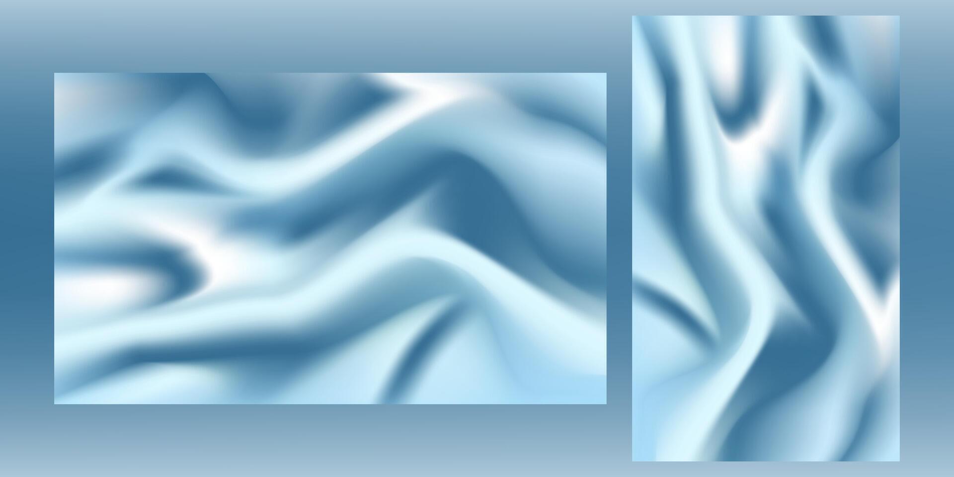 Elegant Silk Fabric Liquid soft pastel blue Light Wave Background, Smooth Gradient Modern Art presentation or mobile wallpaper Design vector