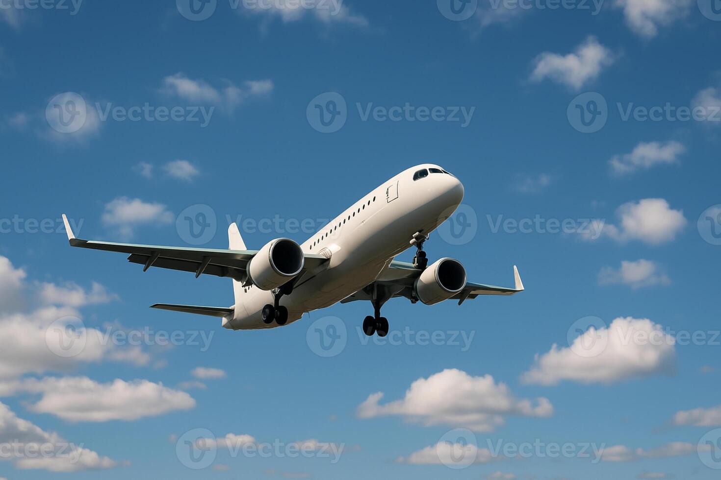 Airplane in the sky, photo