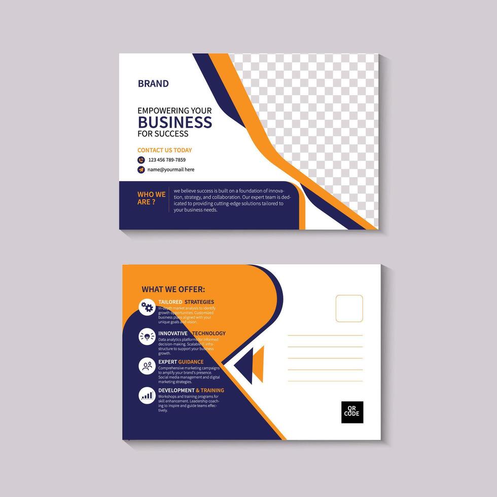Business Postcard Design Template vector