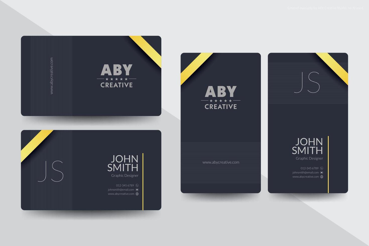 Modern Dark Business Card Design Template vector