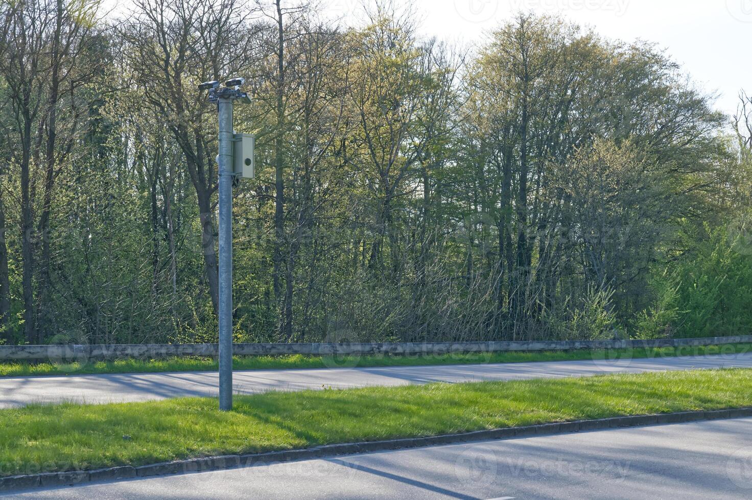 A surveillance camera mounted on a mast at the German Danish border in Krusa and Flensburg photo