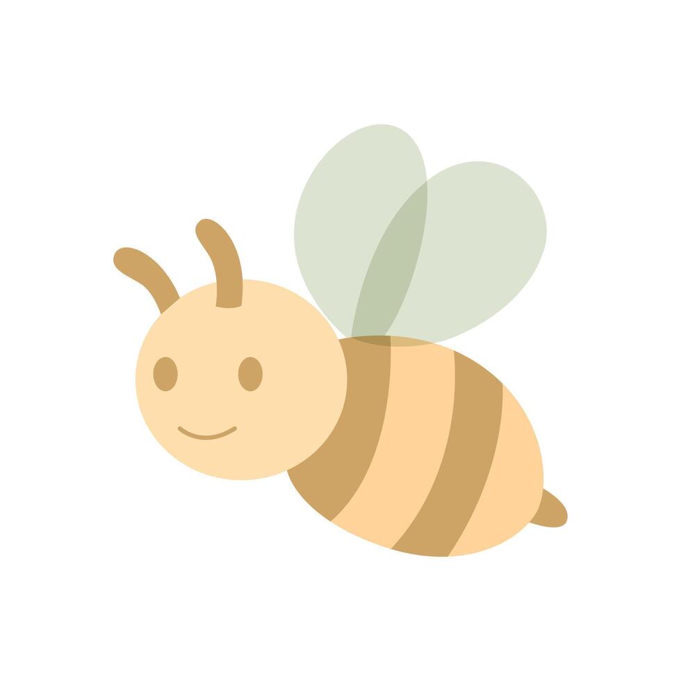 Bee - Nature and Pollination Theme - Cute Flat Style vector