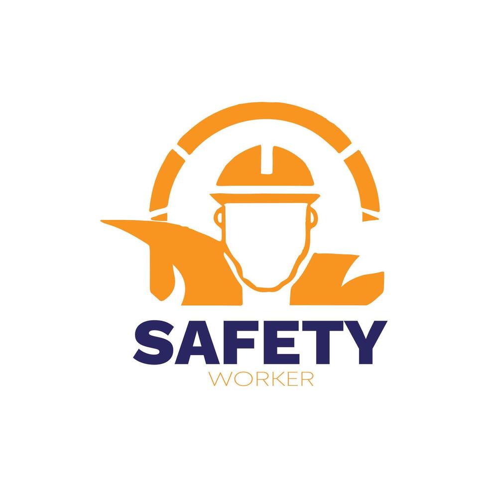 Safety Worker Logo Design for Construction and Industrial Use vector