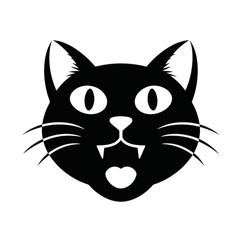 Simple Cat Line Art for T-shirt or Sticker vector