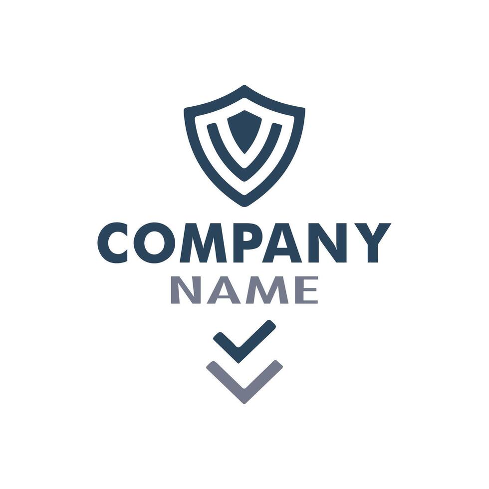 Modern Blue Shield Checkmark Logo for Security and Tech Company vector