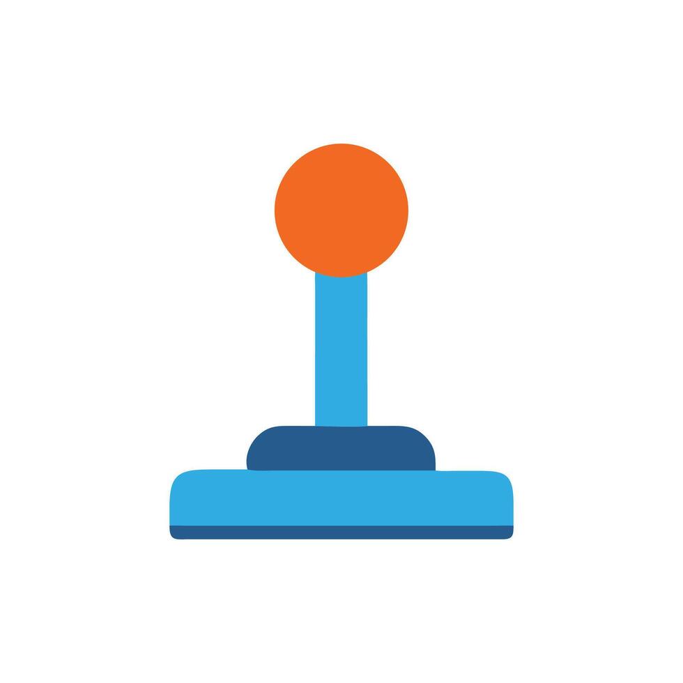 Retro Arcade Game Joystick on White Background Illustration vector