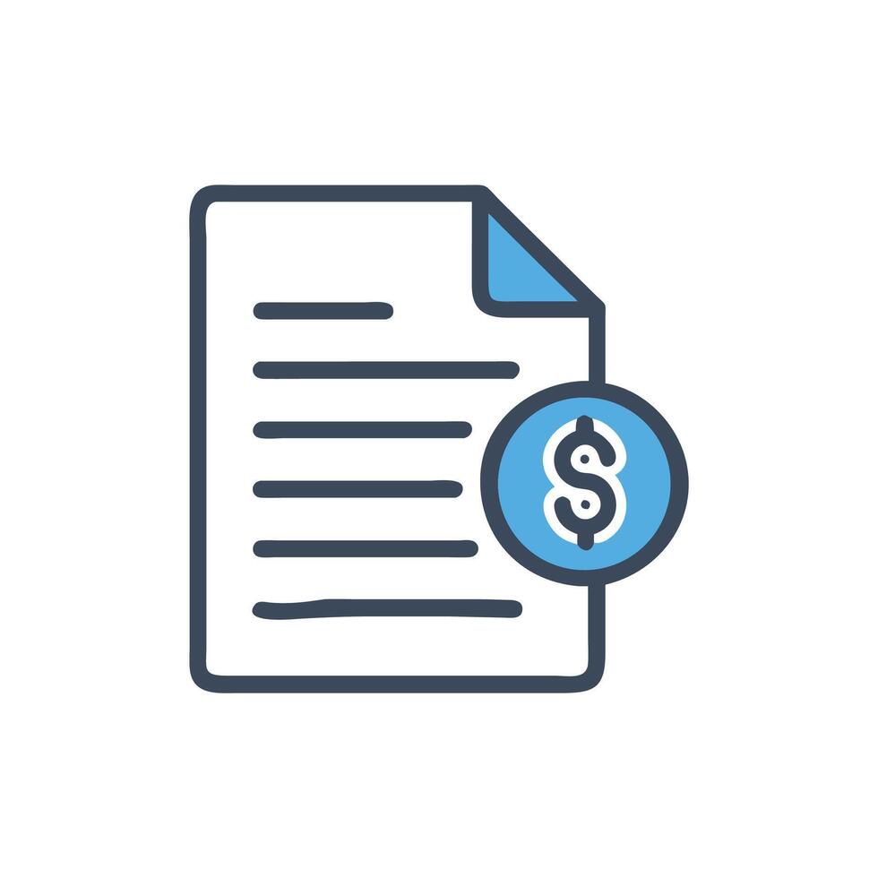 Financial Document with Dollar Sign for Business vector