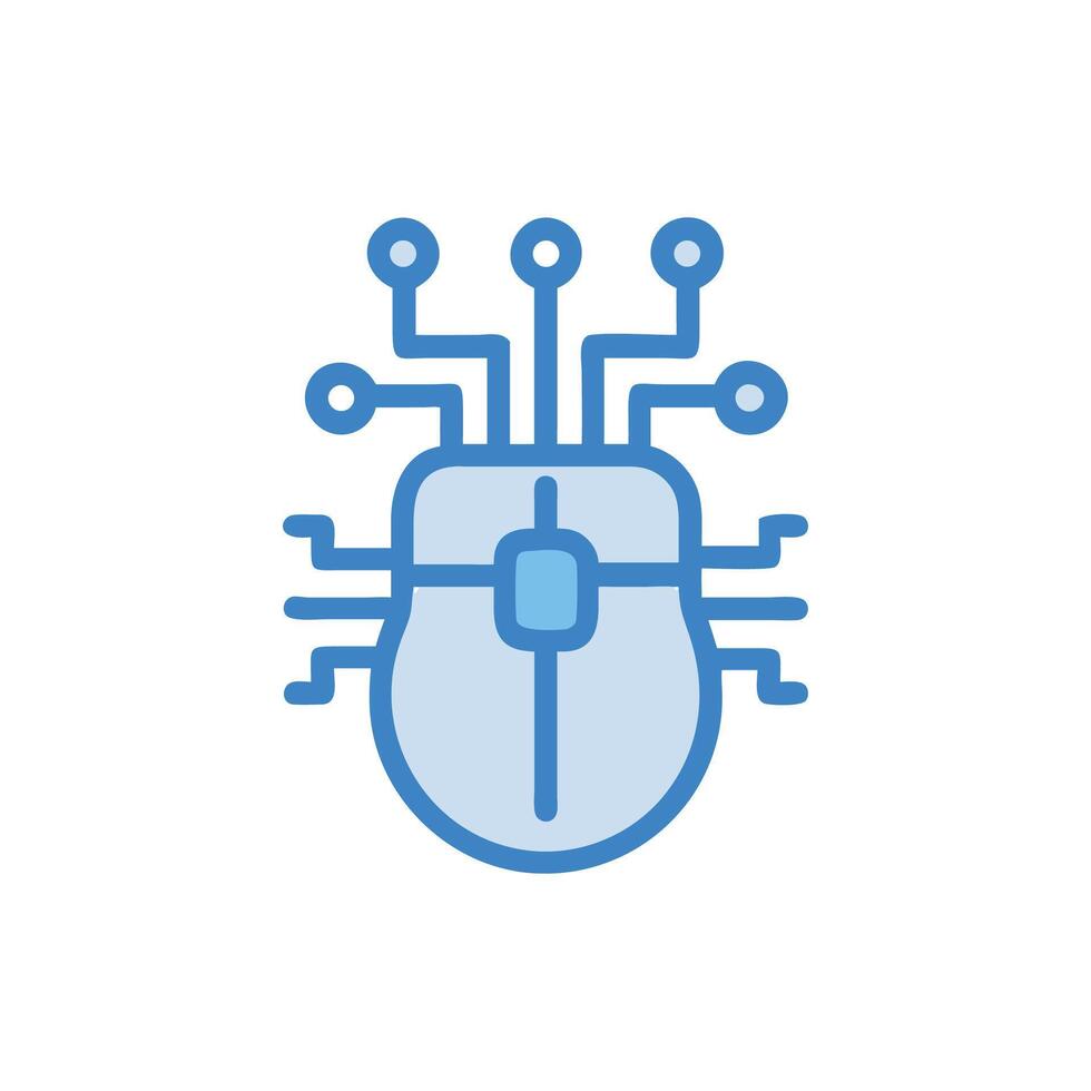 Cybersecurity computer mouse icon on a White background vector