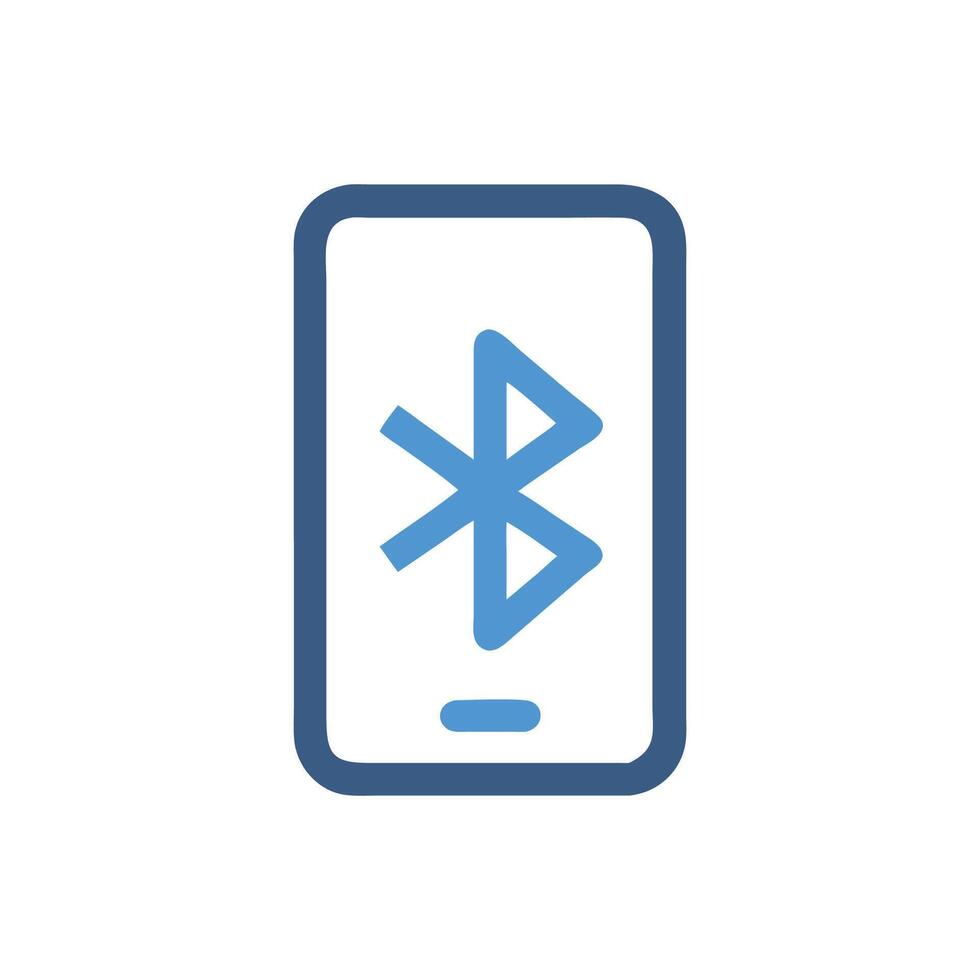 Phone Bluetooth icon on the screen illustration vector