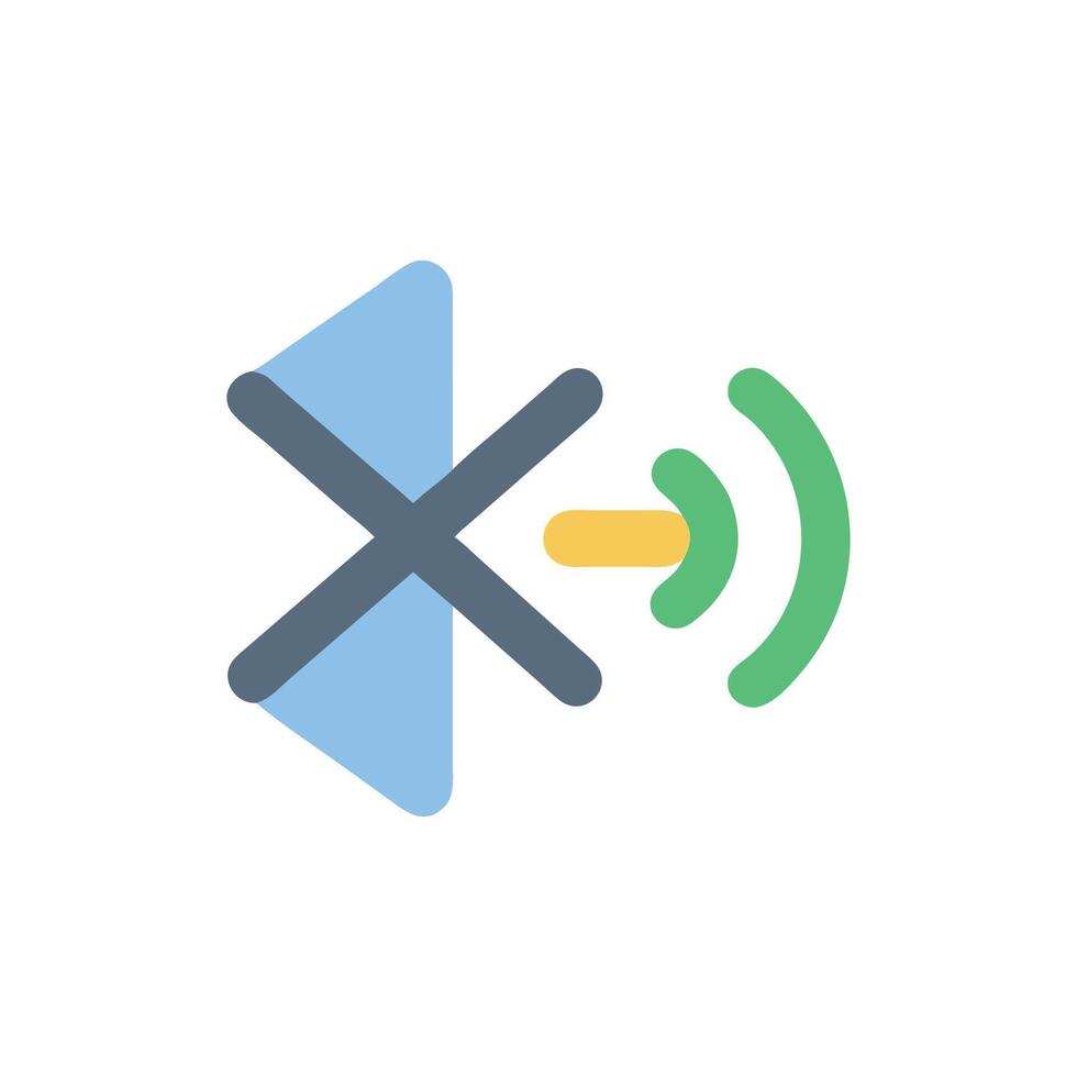 Colorful Bluetooth icon for wireless connection and data vector