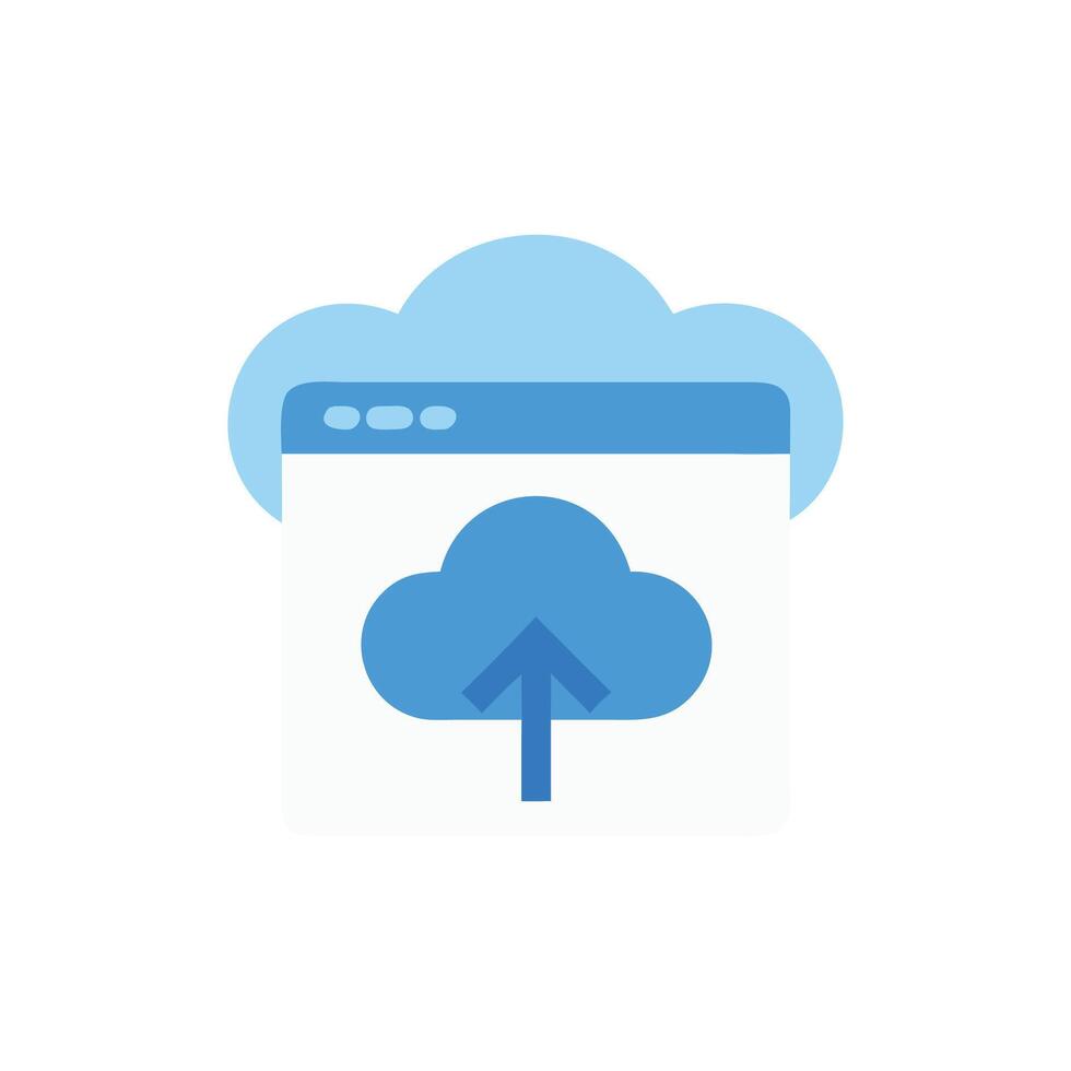 Cloud upload icon illustration isolated on White vector