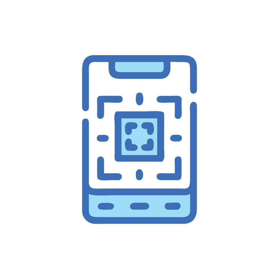 Smartphone Augmented Reality App Scanner Icon Illustration vector