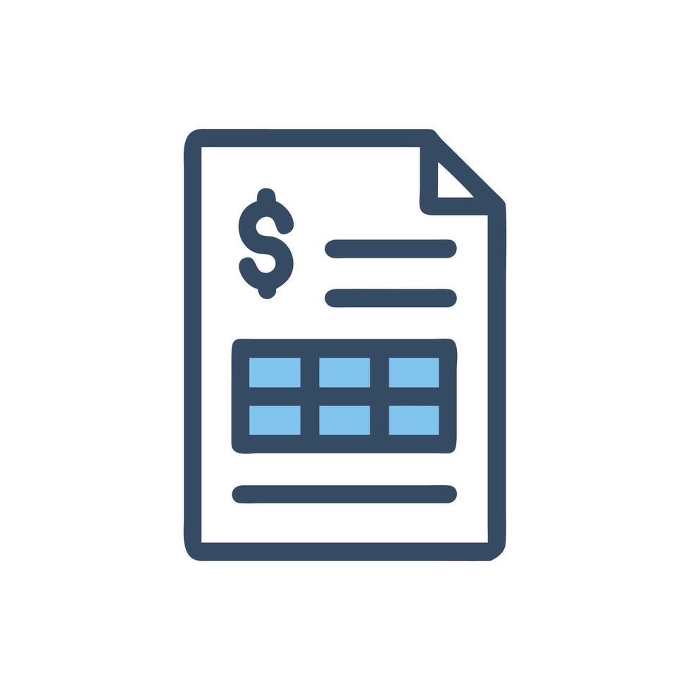 Financial Report Icon - Business Accounting Document Symbol vector