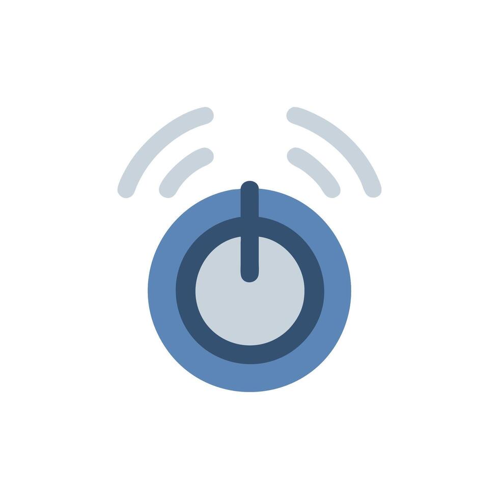 On-Off Power Icon with Signal Waves, Connection Symbol vector