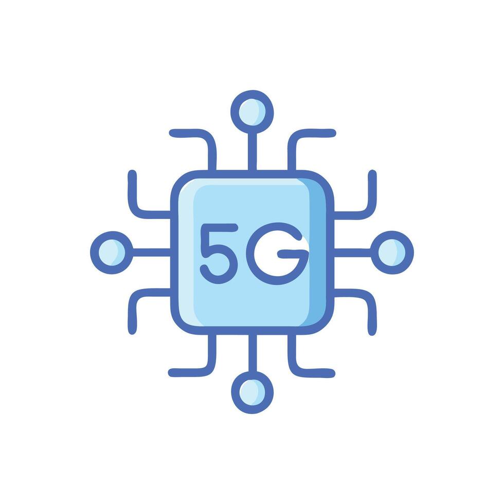 5G Technology Icon for Next Generation Wireless Communication vector