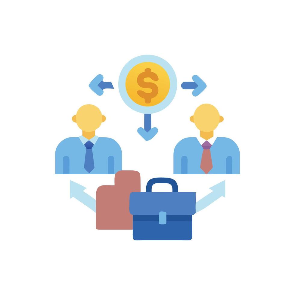Money Exchange Business Illustration for Financial Concepts vector