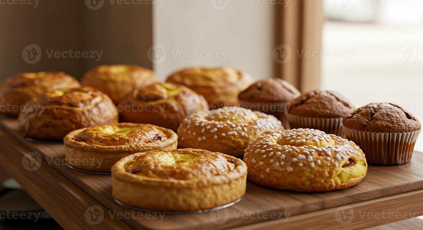 Sweet and Savory Bakes in Golden Sunlight photo