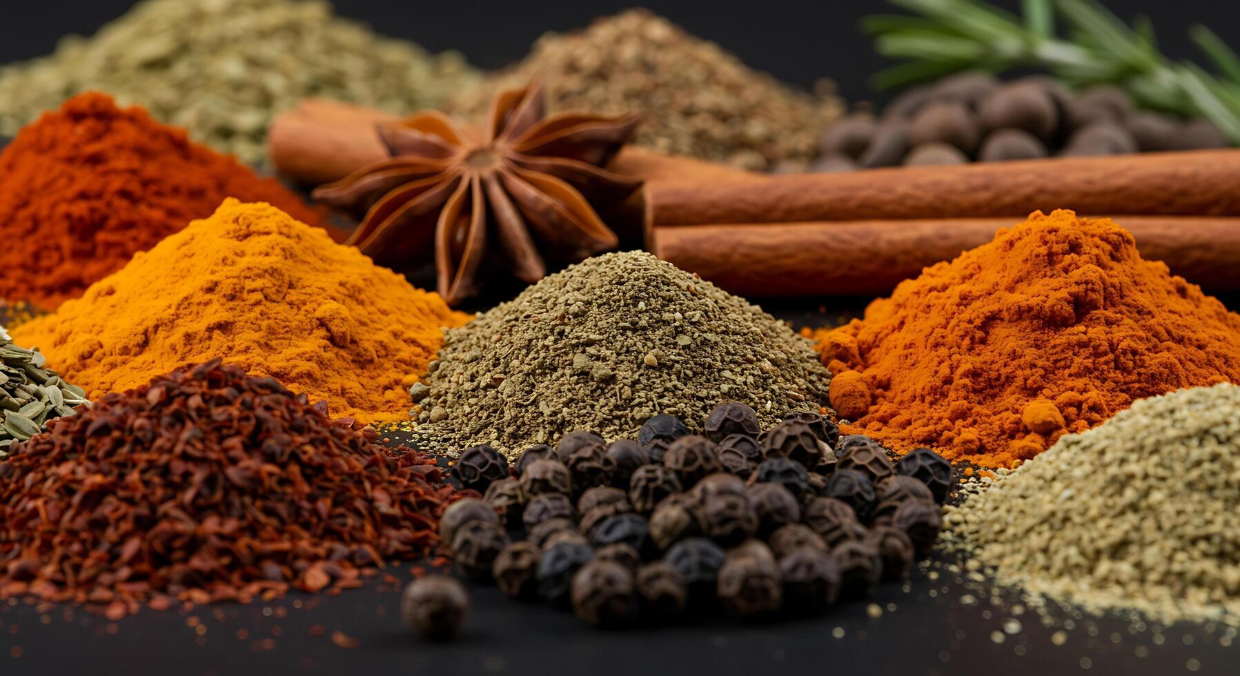 Spices Displayed with High-Resolution Texture and Beautiful Natural Backdrop photo