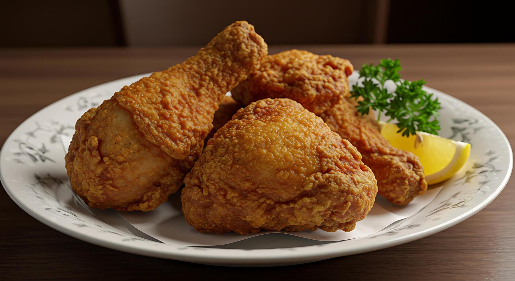 Close-Up of Fried Chicken in Soft, Natural Light photo